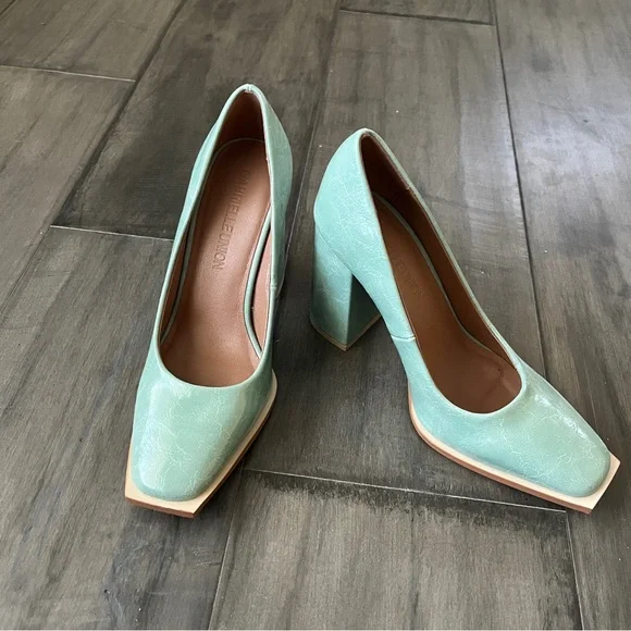 Gabrielle Union Niketa Vegan Leather Square Toe Pumps - Size 6 - Picture 8 of 14